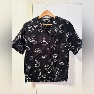 Miu Miu Black & White Print Shirt size 38